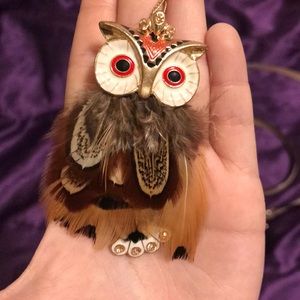 Long owl necklace